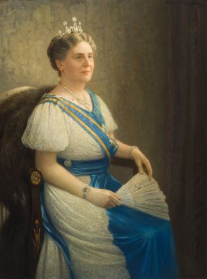 Portret van koningin Wilhelmina