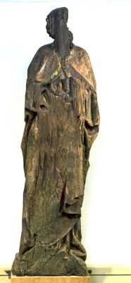 gestoken houten sculpture van Johannes de Evangelist (?), 17e eeuws