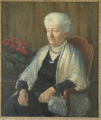 Portret van Arina Hugenholtz (1848-1934), gedateerd 1930