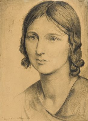 Portret van vrouw, gedateerd 1935