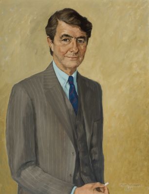 Portret van burgemeester Elsen, gedateerd 1978