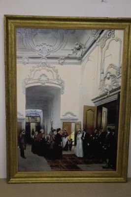 foto van: Trouwpartij in Haagse gemeentehuis, gedateerd 1879