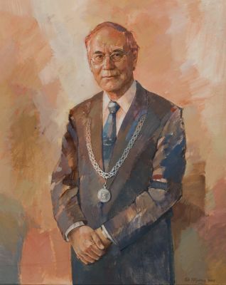 Portret van burgemeester L.Th. Hendriks