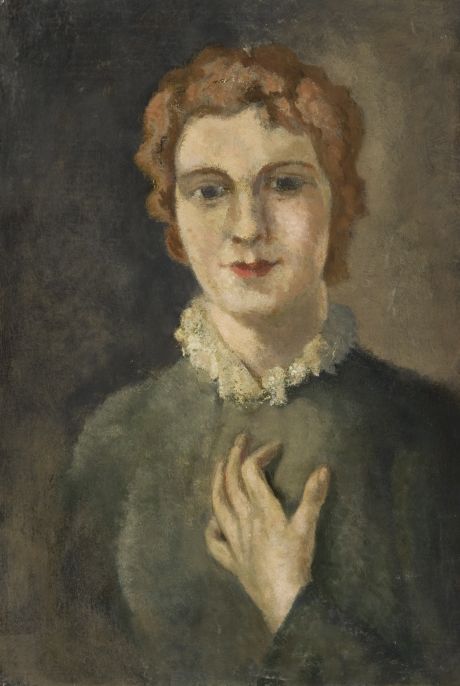 Portret van vrouw op voor -en achterzijde